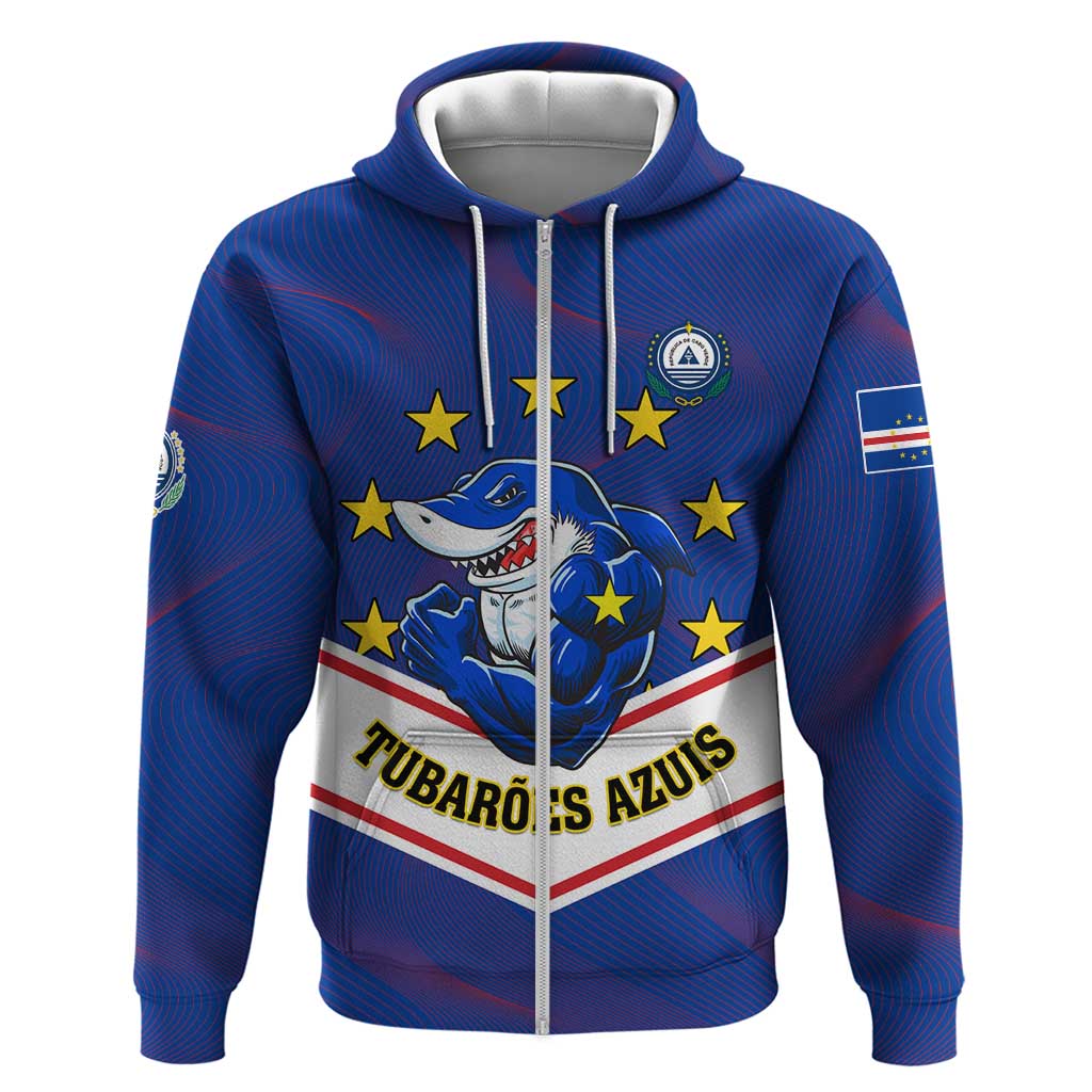 Support the Tubaroes Azuis - Cape Verde Football Zip Hoodie