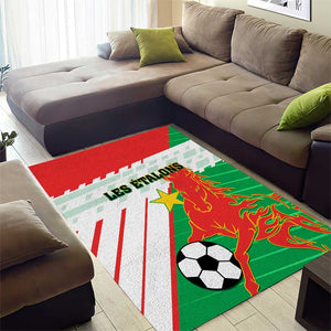 Support Les Etalons - Burkina Faso Football Area Rug