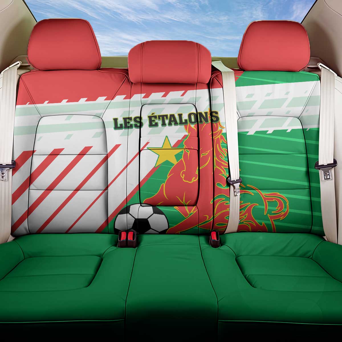 Support Les Etalons - Burkina Faso Football Back Car Seat Cover