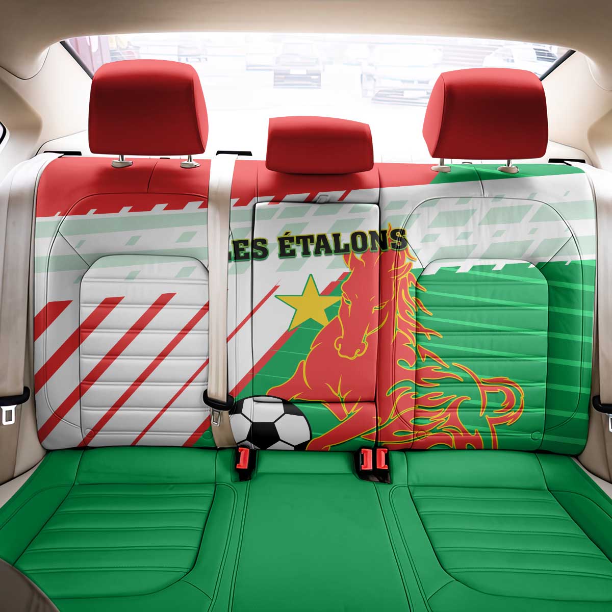 Support Les Etalons - Burkina Faso Football Back Car Seat Cover