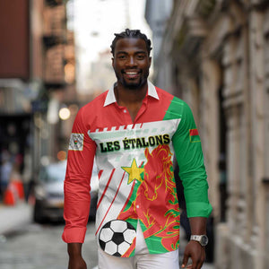 Support Les Etalons - Burkina Faso Football Long Sleeve Button Shirt