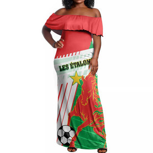 Support Les Etalons - Burkina Faso Football Off Shoulder Maxi Dress