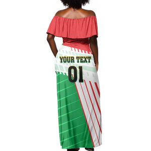 Support Les Etalons - Burkina Faso Football Off Shoulder Maxi Dress