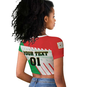 Support Les Etalons - Burkina Faso Football Raglan Cropped T shirt