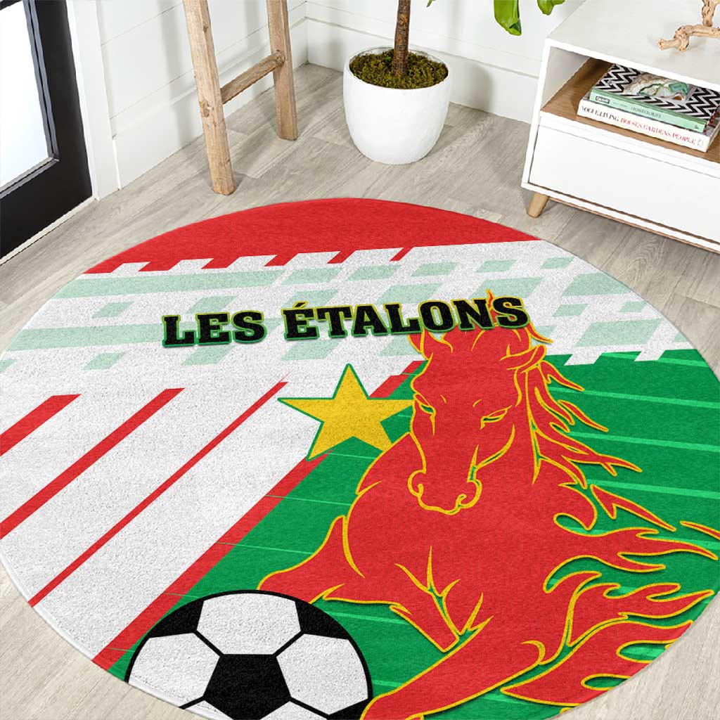 Support Les Etalons - Burkina Faso Football Round Carpet