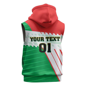 Support Les Etalons - Burkina Faso Football Sleeveless Zip Hoodie - African Pride