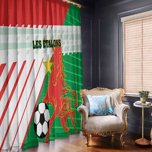 Support Les Etalons - Burkina Faso Football Window Curtain