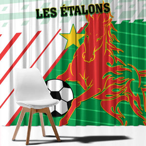 Support Les Etalons - Burkina Faso Football Window Curtain