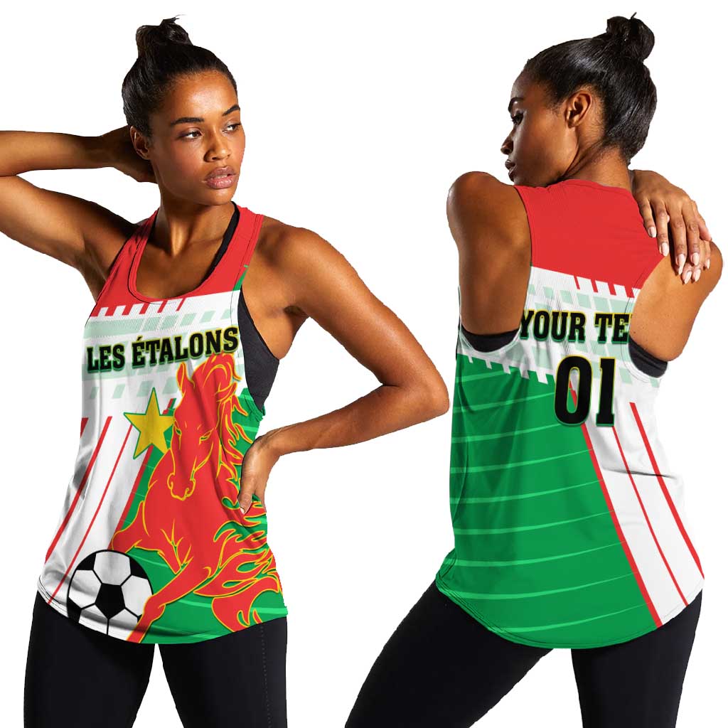 Support Les Etalons - Burkina Faso Football Women Racerback Tank