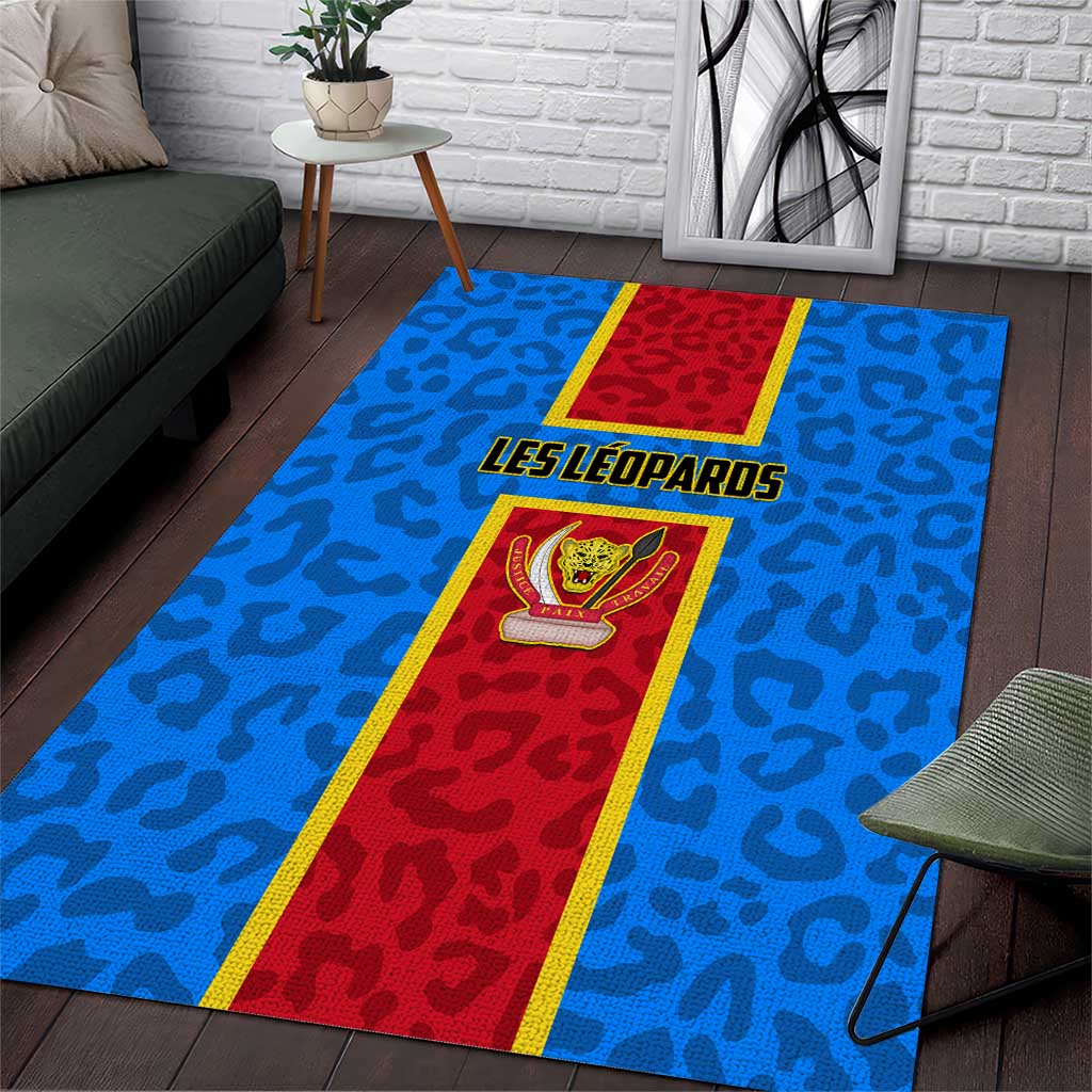 Support Les Leopards - DR Congo Football Area Rug