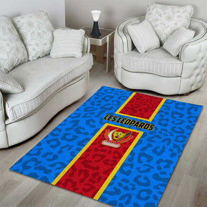 Support Les Leopards - DR Congo Football Area Rug