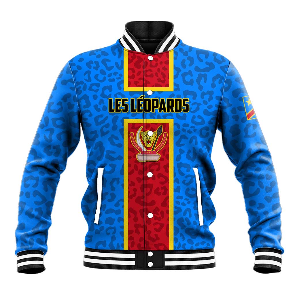 Support Les Leopards - DR Congo Football Baseball Jacket LT01