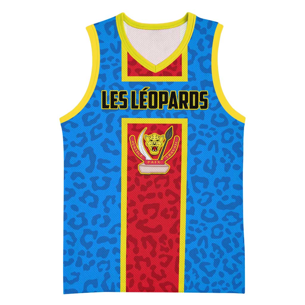 Support Les Leopards - DR Congo Football Basketball Jersey LT01