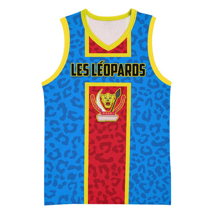 Support Les Leopards - DR Congo Football Basketball Jersey LT01