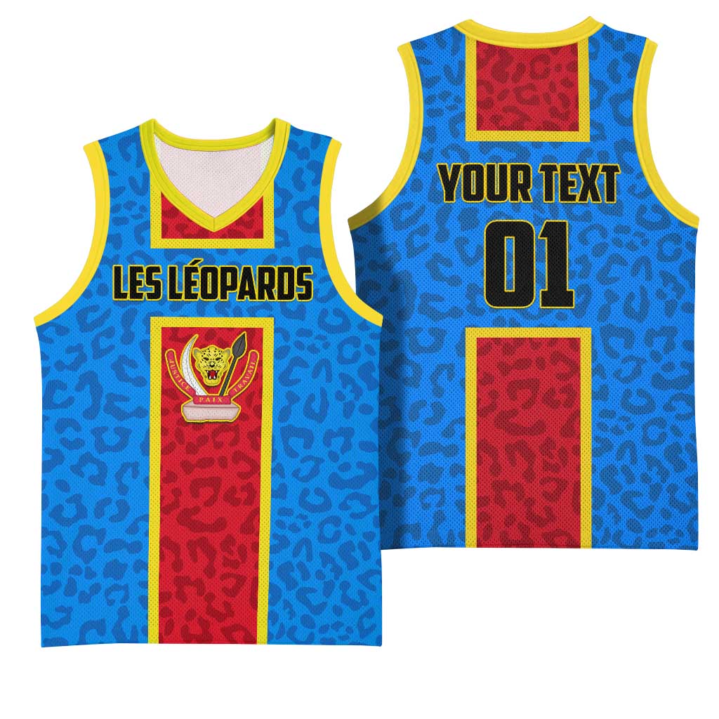 Support Les Leopards - DR Congo Football Basketball Jersey LT01