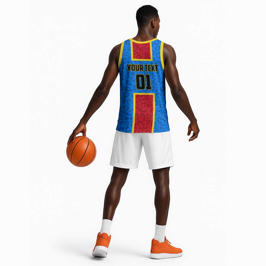 Support Les Leopards - DR Congo Football Basketball Jersey LT01