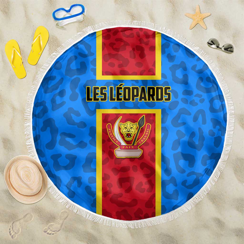 Support Les Leopards - DR Congo Football Beach Blanket