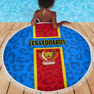 Support Les Leopards - DR Congo Football Beach Blanket