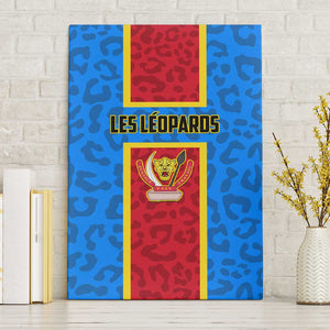 Support Les Leopards - DR Congo Football Canvas Wall Art