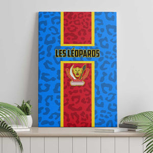 Support Les Leopards - DR Congo Football Canvas Wall Art