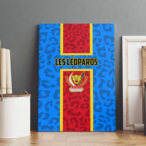 Support Les Leopards - DR Congo Football Canvas Wall Art