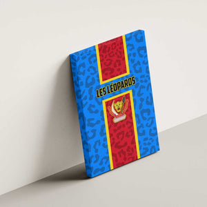 Support Les Leopards - DR Congo Football Canvas Wall Art