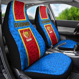 Support Les Leopards - DR Congo Football Car Seat Cover