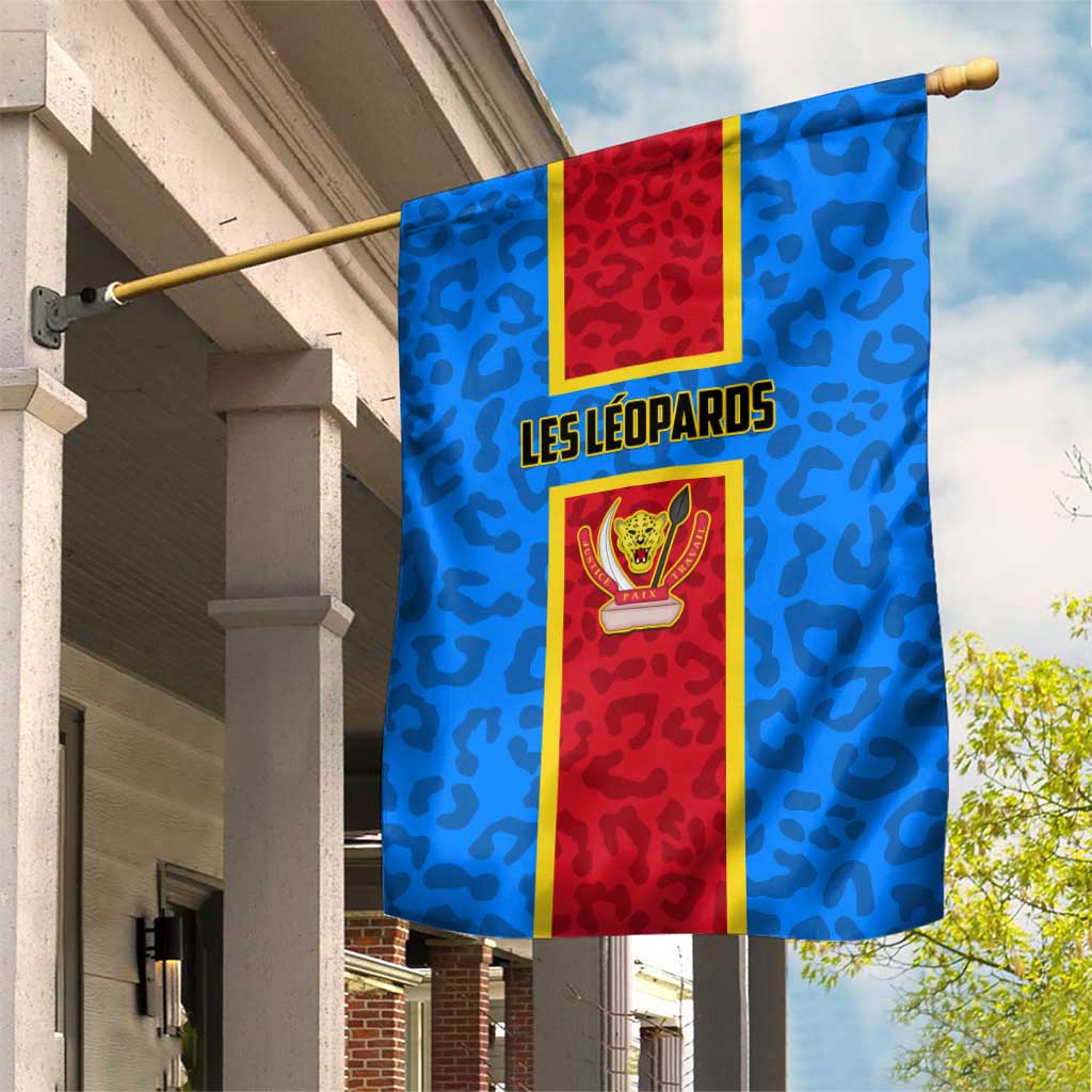 Support Les Leopards - DR Congo Football Garden Flag