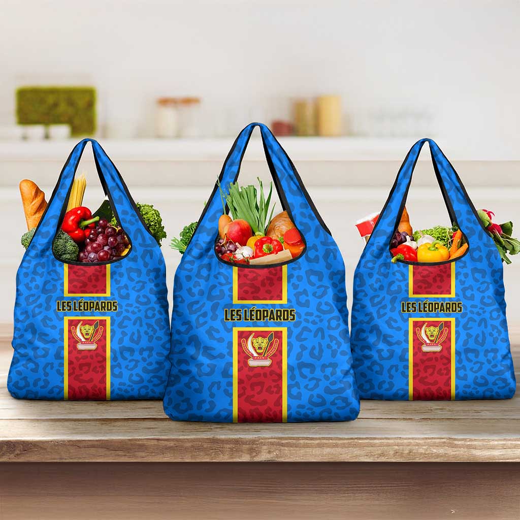 Support Les Leopards - DR Congo Football Grocery Bag