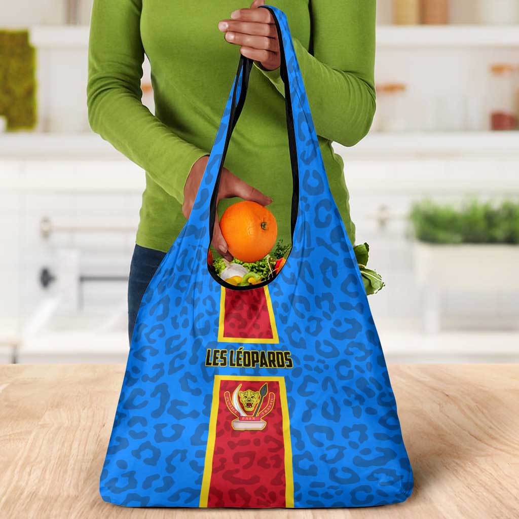 Support Les Leopards - DR Congo Football Grocery Bag