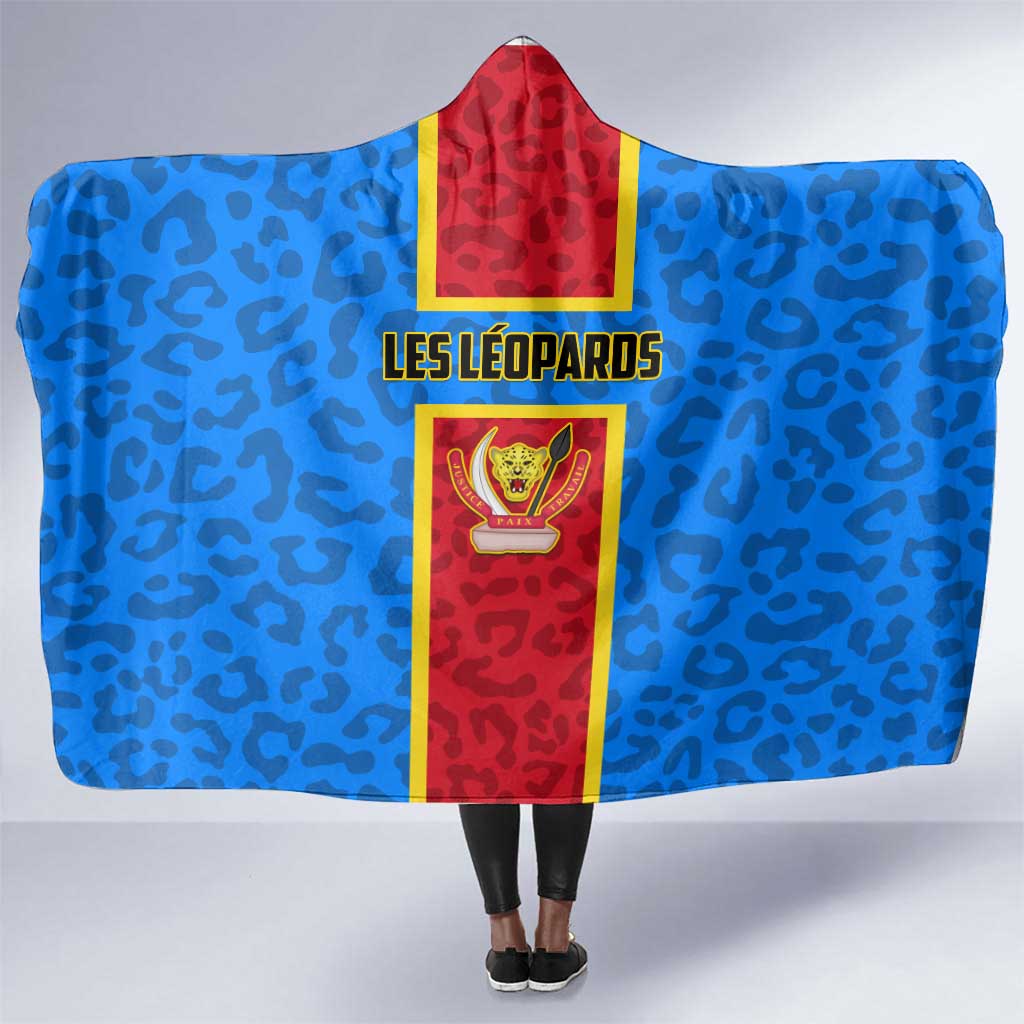 Support Les Leopards - DR Congo Football Hooded Blanket