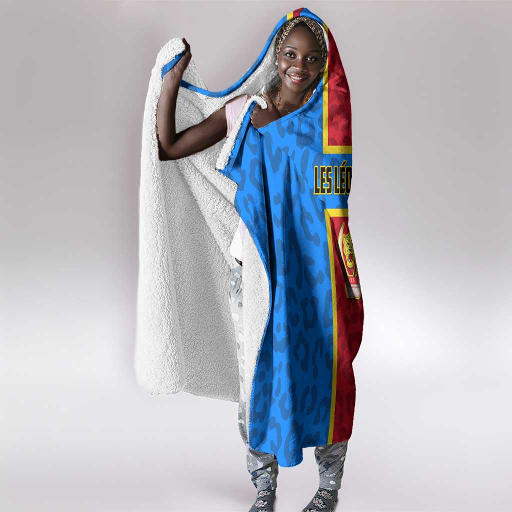 Support Les Leopards - DR Congo Football Hooded Blanket