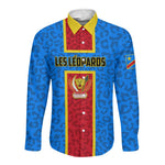 Support Les Leopards - DR Congo Football Long Sleeve Button Shirt