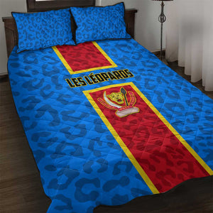 Support Les Leopards - DR Congo Football Quilt Bed Set