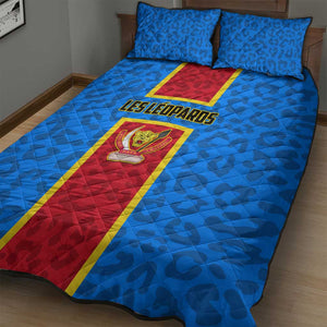 Support Les Leopards - DR Congo Football Quilt Bed Set