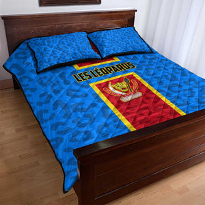 Support Les Leopards - DR Congo Football Quilt Bed Set