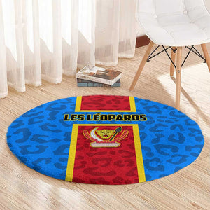 Support Les Leopards - DR Congo Football Round Carpet