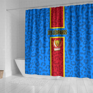 Support Les Leopards - DR Congo Football Shower Curtain