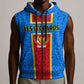 Support Les Leopards - DR Congo Football Sleeveless Zip Hoodie - African Pride