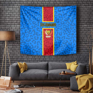 Support Les Leopards - DR Congo Football Tapestry