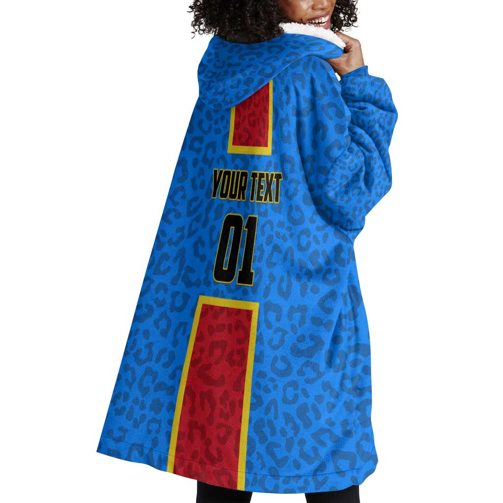 Support Les Leopards - DR Congo Football Wearable Blanket Hoodie
