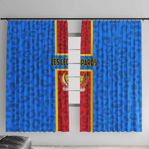 Support Les Leopards - DR Congo Football Window Curtain