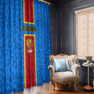 Support Les Leopards - DR Congo Football Window Curtain