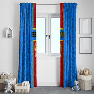 Support Les Leopards - DR Congo Football Window Curtain