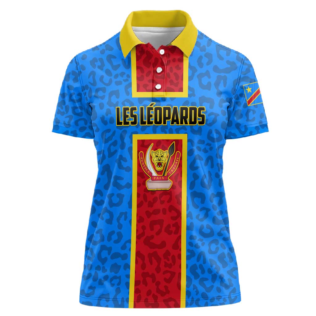 Support Les Leopards - DR Congo Football Women Polo Shirt