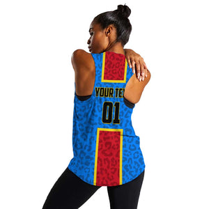 Support Les Leopards - DR Congo Football Women Racerback Tank