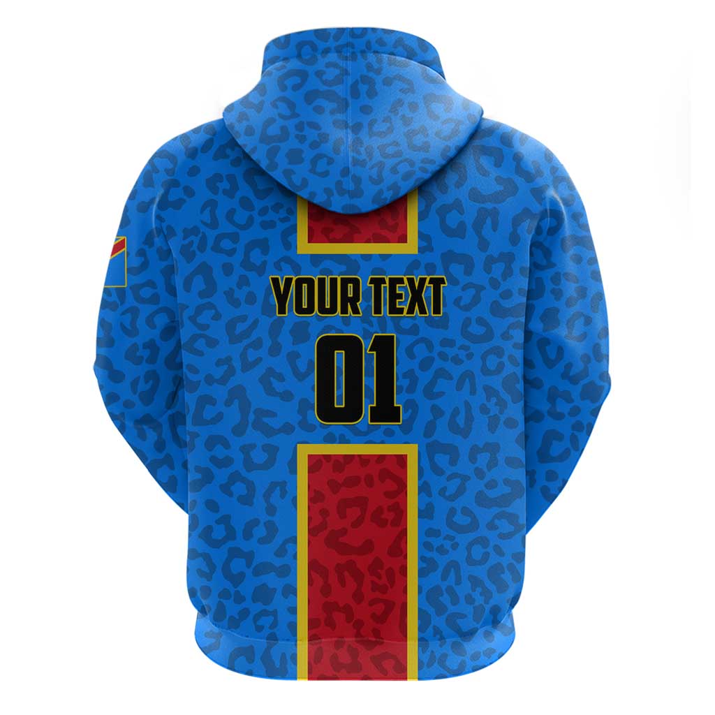 Support Les Leopards - DR Congo Football Zip Hoodie