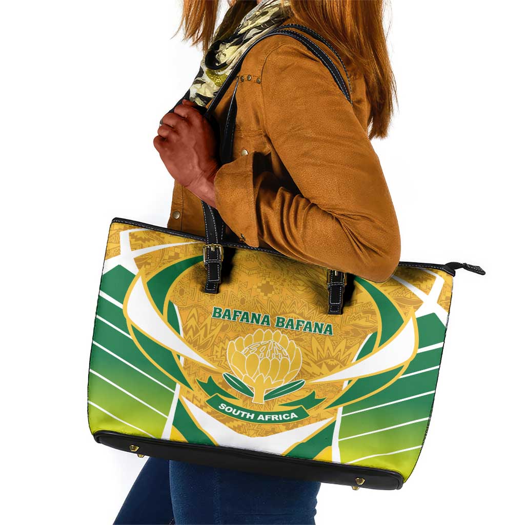 Support Bafana Bafana - South Africa Soccer Leather Tote Bag