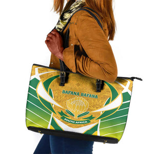 Support Bafana Bafana - South Africa Soccer Leather Tote Bag