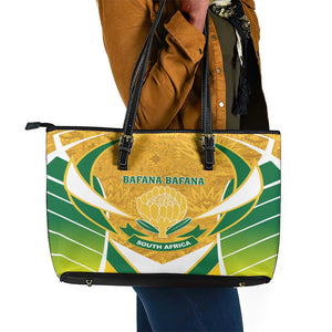 Support Bafana Bafana - South Africa Soccer Leather Tote Bag